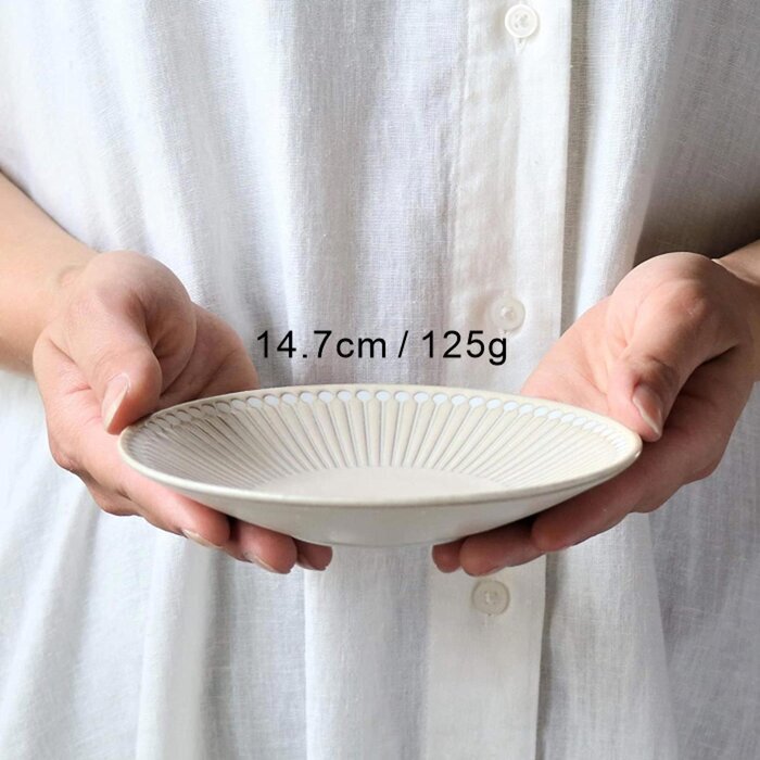 Minoro Touki Minoyaki Ultra Light 14.7CM Ceramic Dish (Beige)- Beige
