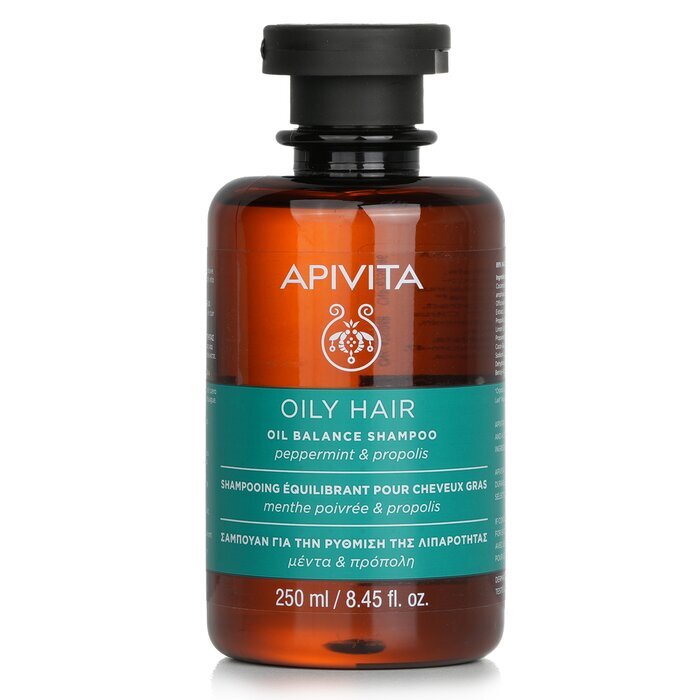 Apivita Oil Balance Shampoo with Peppermint & Propolis (For Oily Hair) 250ml