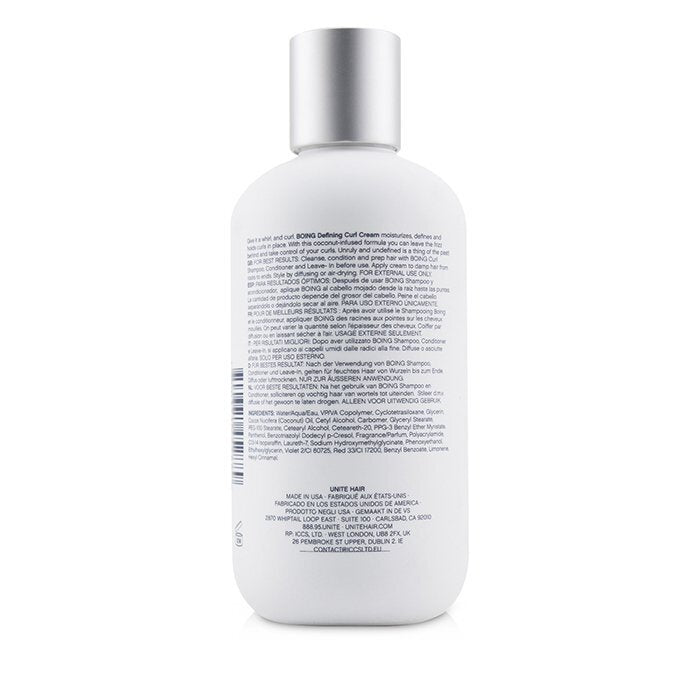 Unite BOING Crème Définissante pour Boucles (Activation. Maintien) 236ml/8oz
