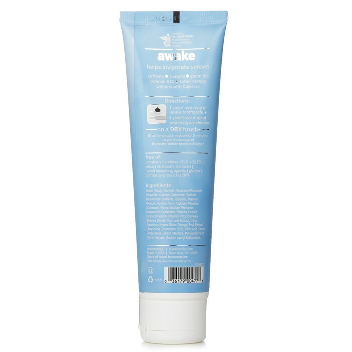 Supersmile Awake Whitening Toothpaste With Caffeine - Zesty Mint (Fluoride Free) 119g