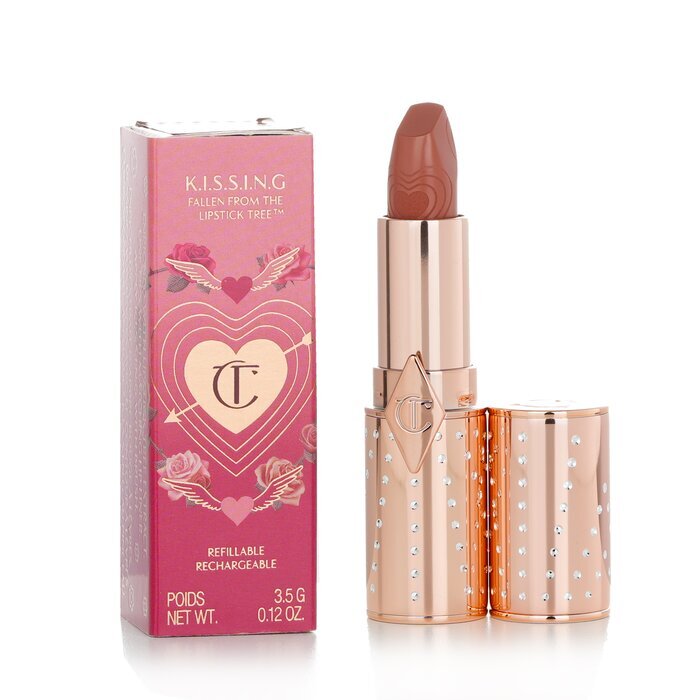 Charlotte Tilbury K.I.S.S.I.N.G Refillable Lipstick (Look Of Love Collection) - Nude Romance (Peachy-Nude) 3.5g