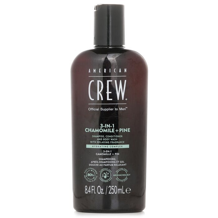 American Crew 3-in-1 Chamomile + Pine Shampoo, Conditoner And Body Wash 250ml