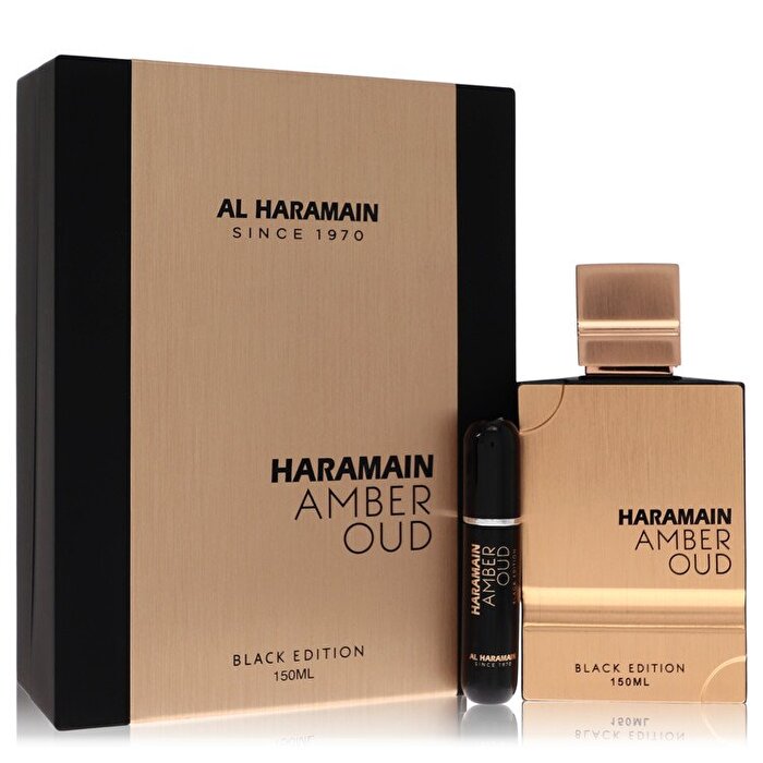 Al Haramain Al Haramain Amber Oud Black Edition Gift Set Eau De Parfum Spray + 0.34 oz Refillable Spray 150ml/5oz