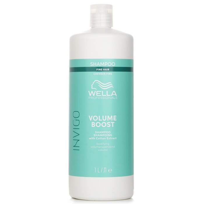 Wella Invigo Volume Boost Shampoo With Cotton Extract Fine Hair 1000ml