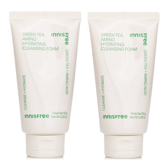 Innisfree 【1+1 Set】Green Tea Hydrating Amino Acid Cleansing Foam 150g x2